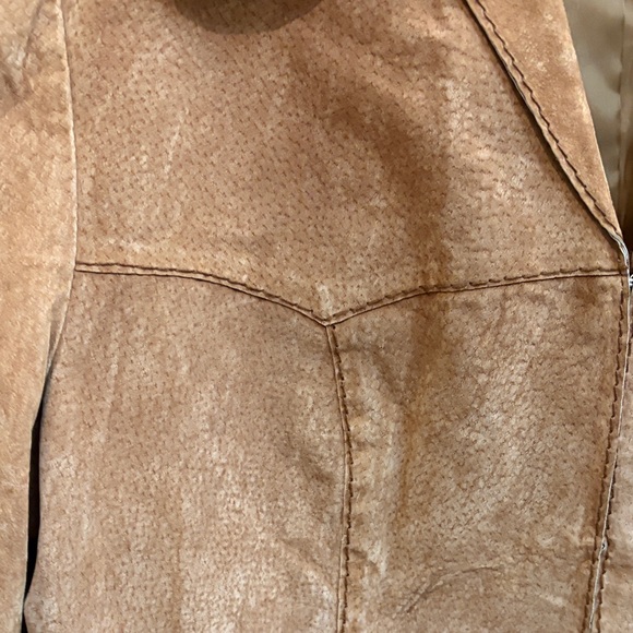 Vintage Women’s Tan Suede Jacket Western Boho Style Size Large - Picture 3 of 10